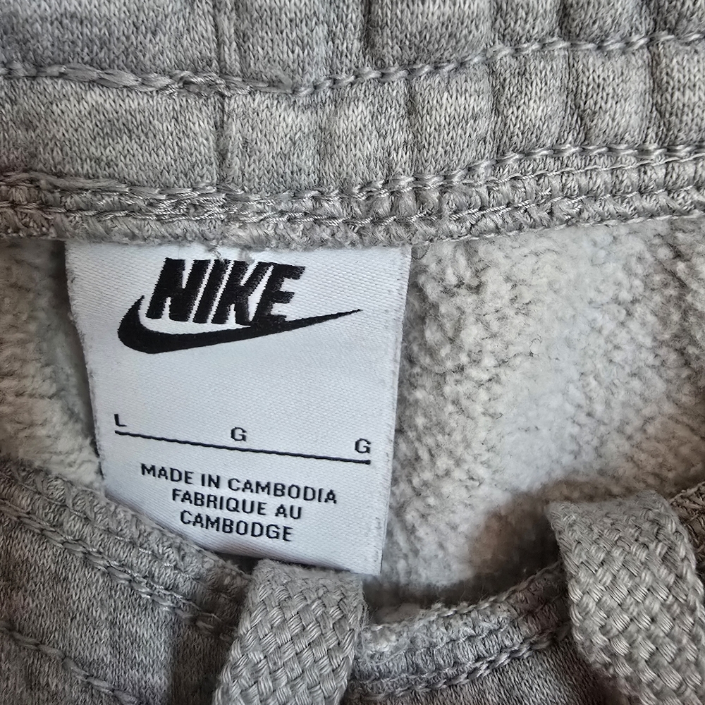 Nike Men Athletic Gym Workout Club Fleece Jogger Sweatpants SZ Large Swoosh Logo - Picture 8 of 9